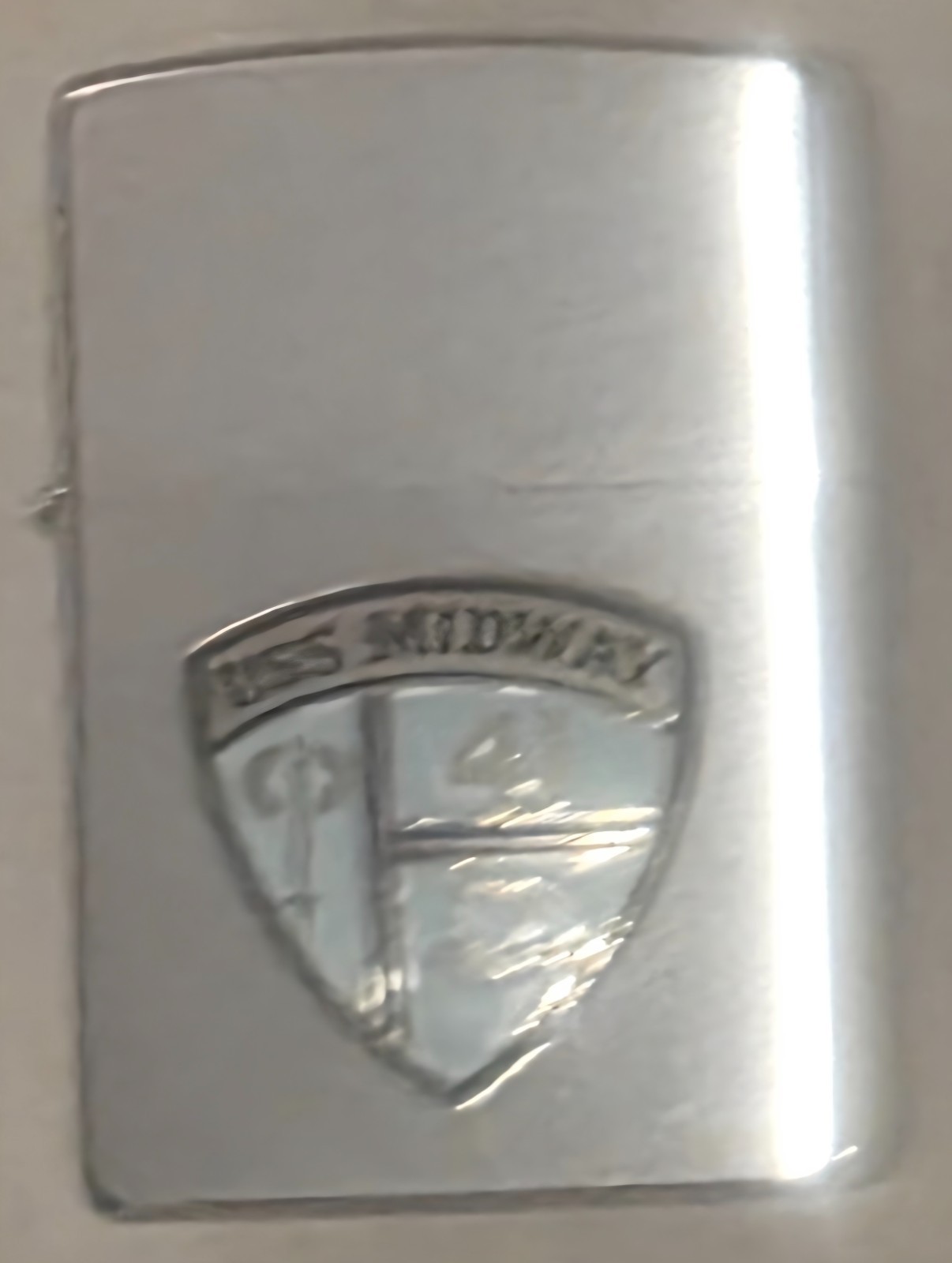 Vintage 2004 Metal Zippo Lighter, U.S.S. Midway CV-41, Aircraft Carrier Ship