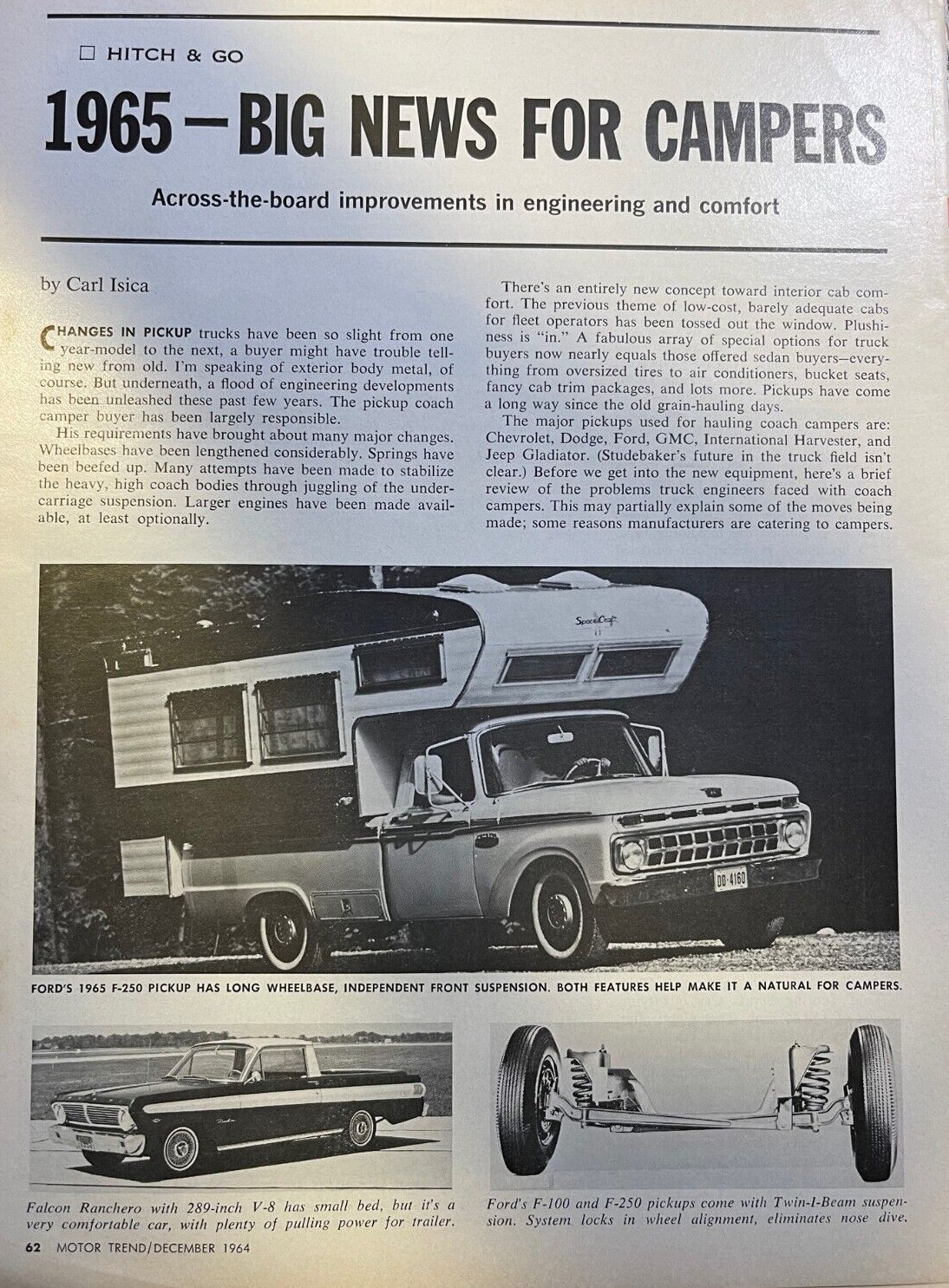 Road Test 1965 Campers Camper Tops illustrated