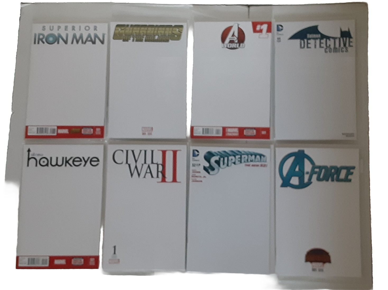 8 Copy lot Marvel Blank Sketch Cover Variants SUPERMAN BATMAN civil war GOTG 8 Copy lot Marvel Blank Sketch Cover Variants SUPERMAN BATMAN civil war GOTG