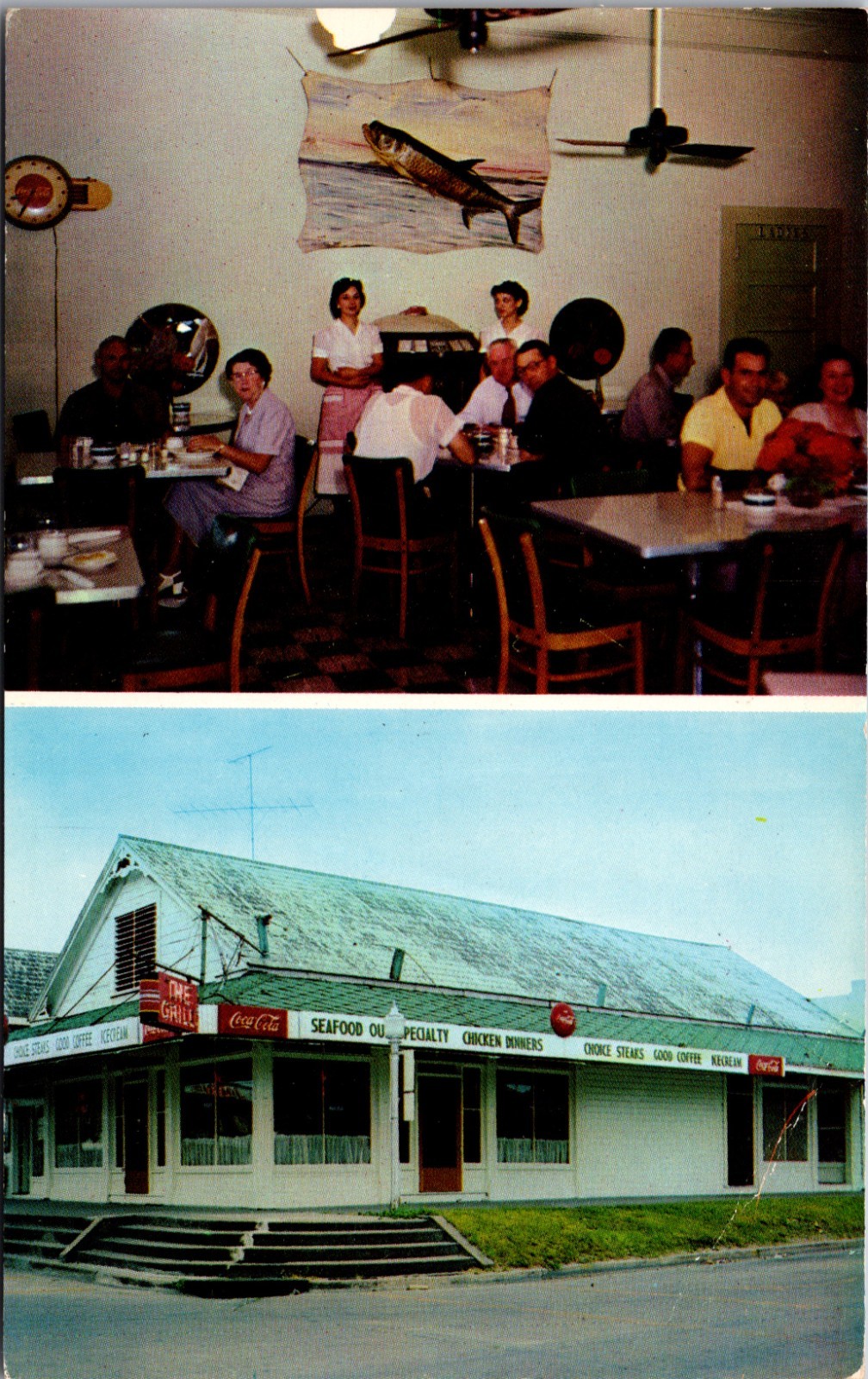 The Grill Apalachicola Florida Postcard Seafood Restaurant Oysters Highway 98