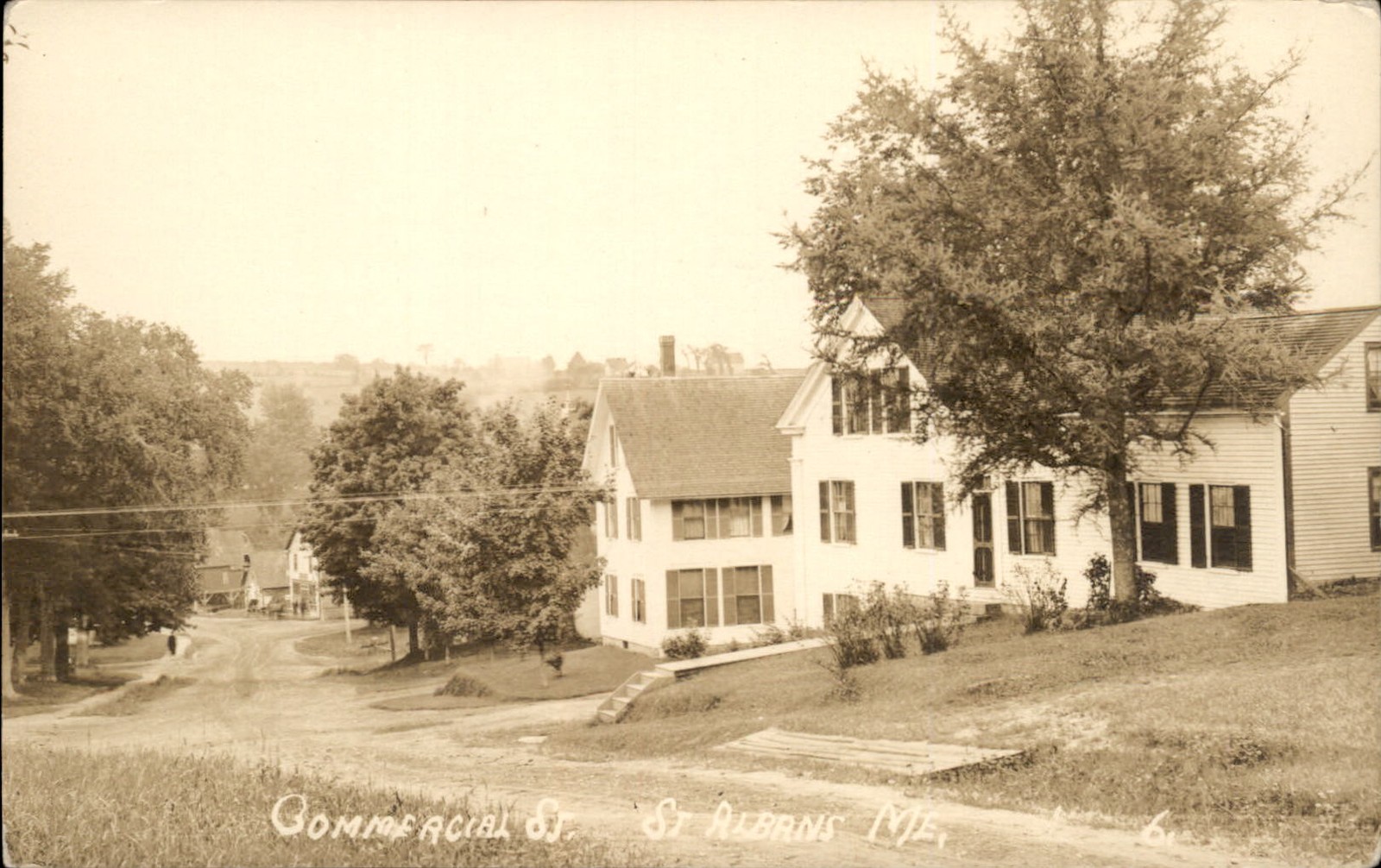 St. Albans Vermont ME Commercial St. c1900s-10s Real Photo Vintage Postcard St. Albans Vermont ME Commercial St. c1900s-10s Real Photo Vintage Postcard