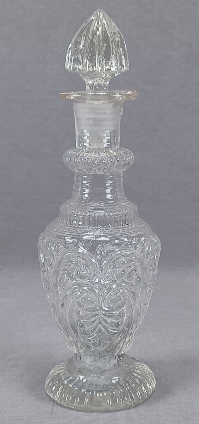 19th Century Bohemian Joseph Conrath Maxhutte Milovy Mold Blown Glass Perfume 19th Century Bohemian Joseph Conrath Maxhutte Milovy Mold Blown Glass Perfume