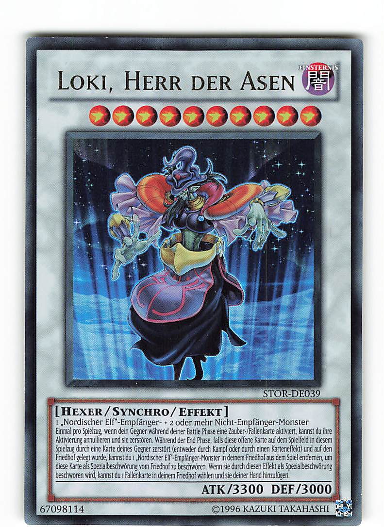 Yugioh LOKI, LORD OF THE ASES, stor-en039 Ultra Rare German Excellent Yugioh LOKI, LORD OF THE ASES, stor-en039 Ultra Rare German Excellent