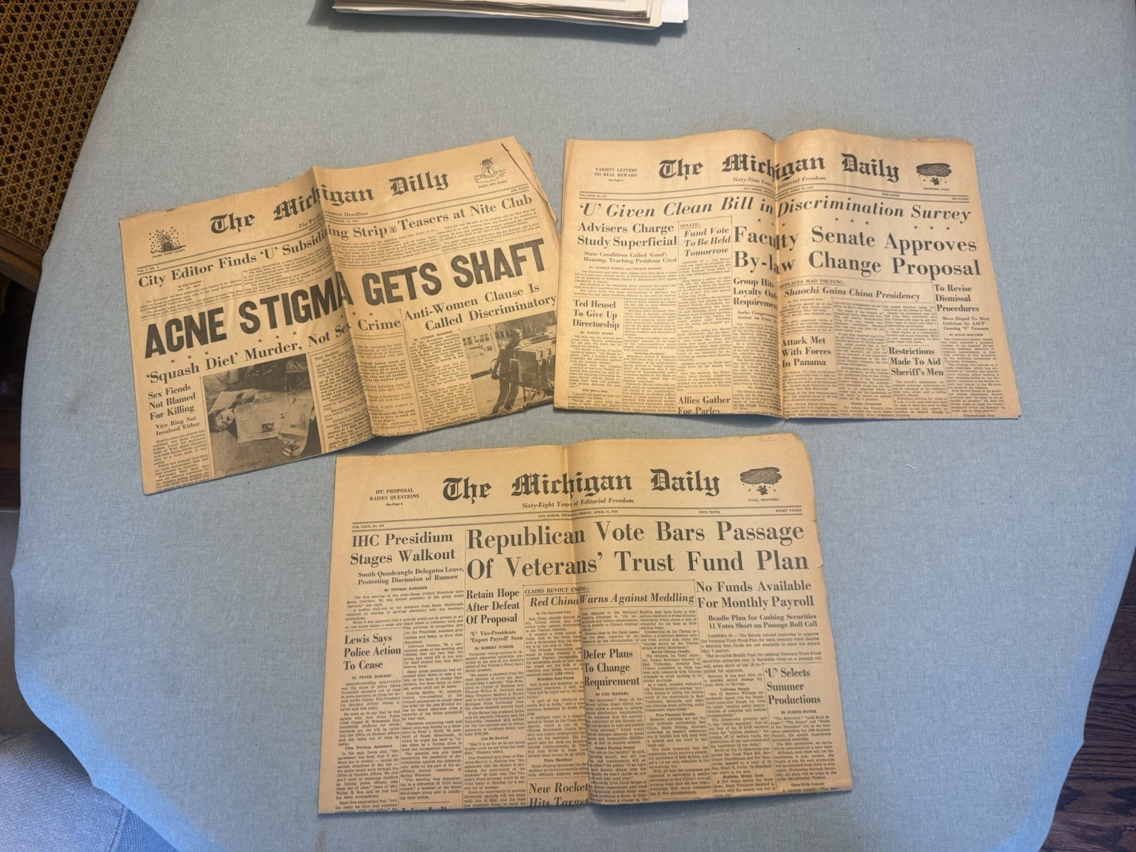 Vtg 1950’s The michigan daily newspaper University Of Michigan Dilly Lot Of 3 Vtg 1950’s The michigan daily newspaper University Of Michigan Dilly Lot Of 3