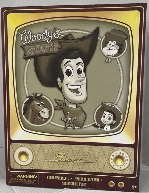 Disney Toy Story: Woody's Roundup - Woody Marionette Doll NIB Retro Budtone TV Disney Toy Story: Woody's Roundup - Woody Marionette Doll NIB Retro Budtone TV