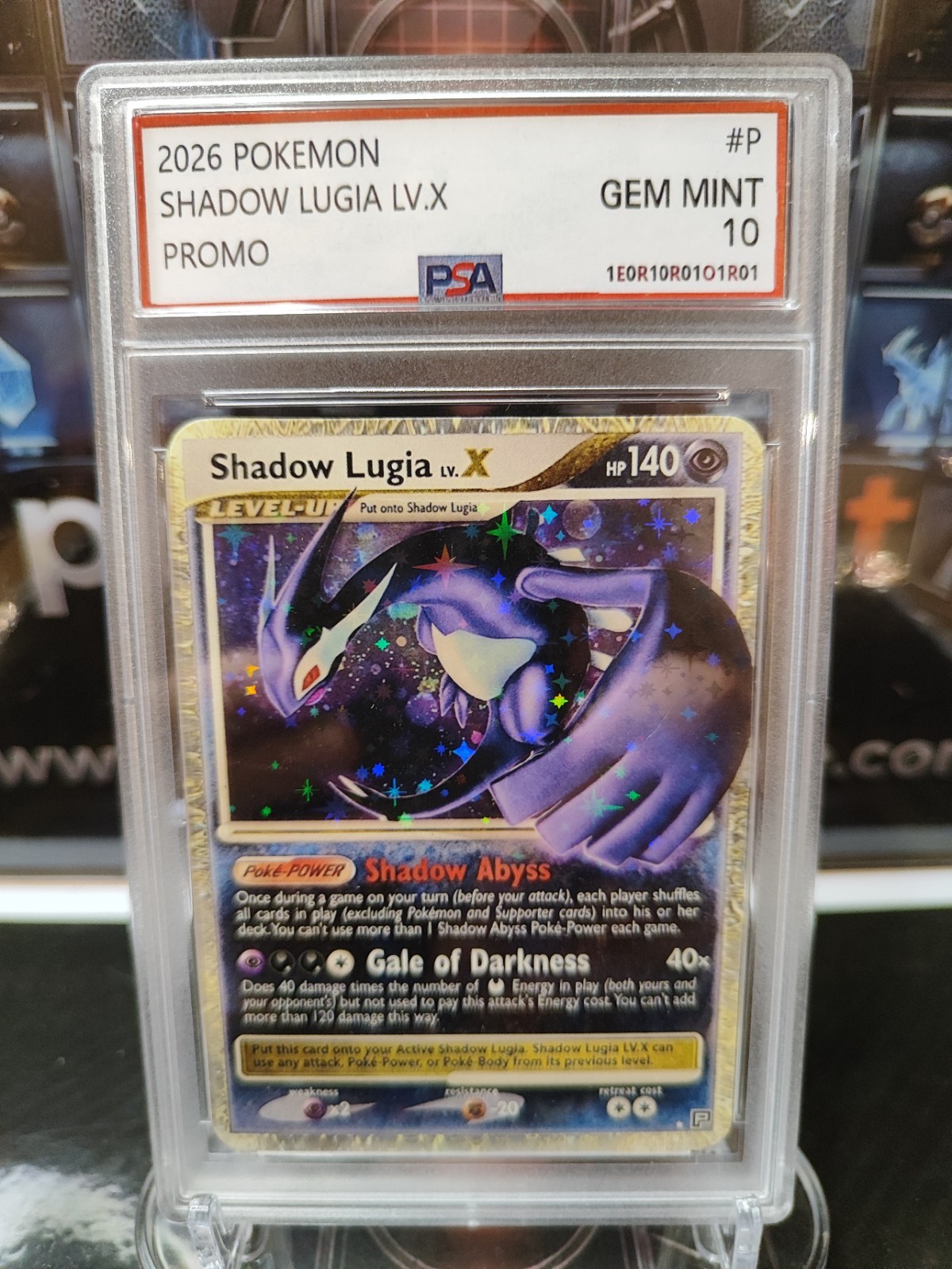 Pokemon Shadow Lugia LV.X 2026 Promo Holo Fan Art Pokemon Shadow Lugia LV.X 2026 Promo Holo Fan Art