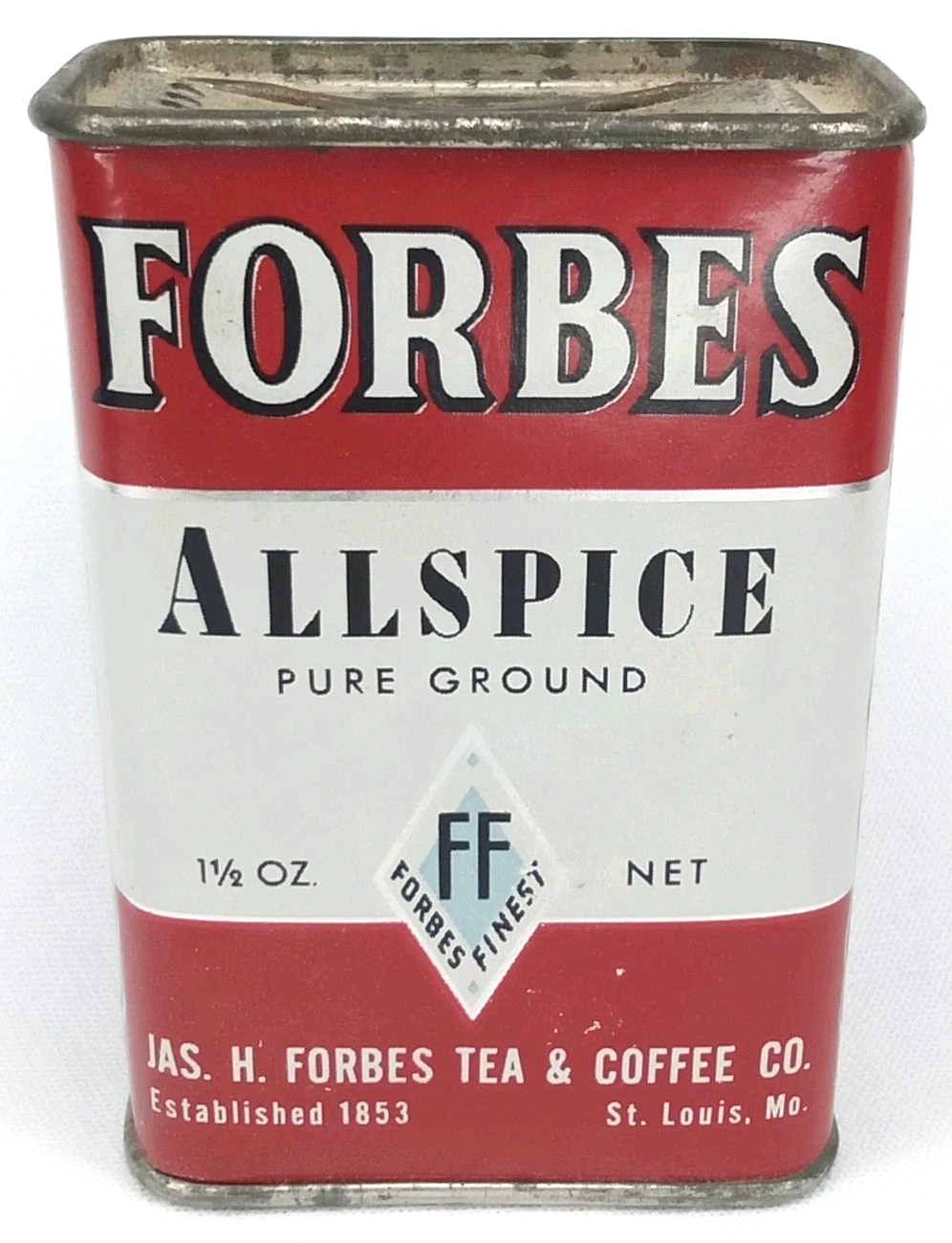 Vintage 1960s Advertising Spice Tin Christmas Display Forbes Allspice St Louis Vintage 1960s Advertising Spice Tin Christmas Display Forbes Allspice St Louis