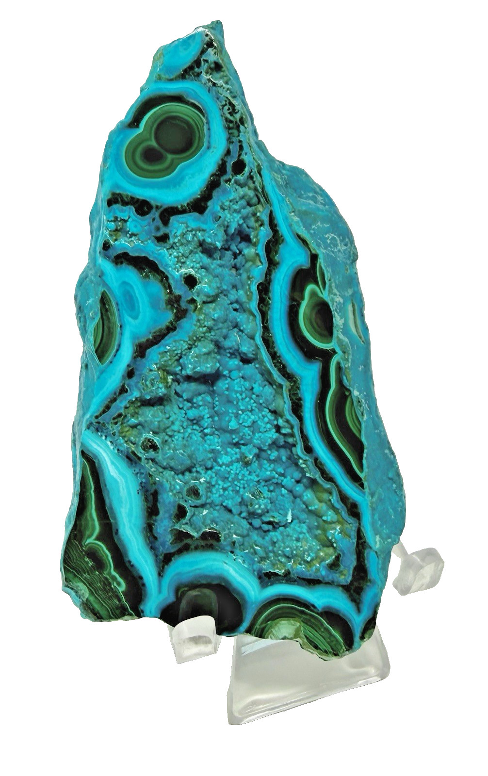 Natural Silica Chrysocolla Malachite Slab Beautiful Polish,Colors,Druzy,Banding
