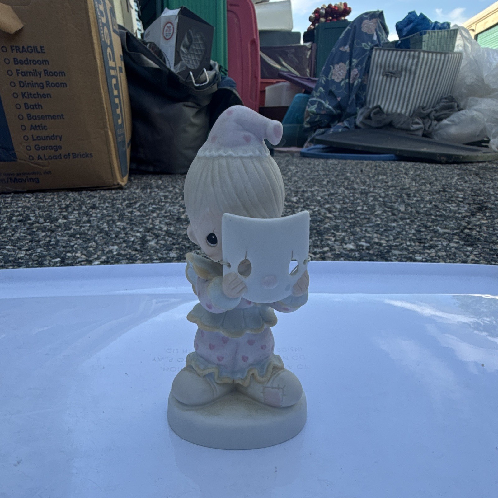 1981 Enesco Precious Moments Put On A Happy Face Porcelain Figurine No Box 1981 Enesco Precious Moments Put On A Happy Face Porcelain Figurine No Box