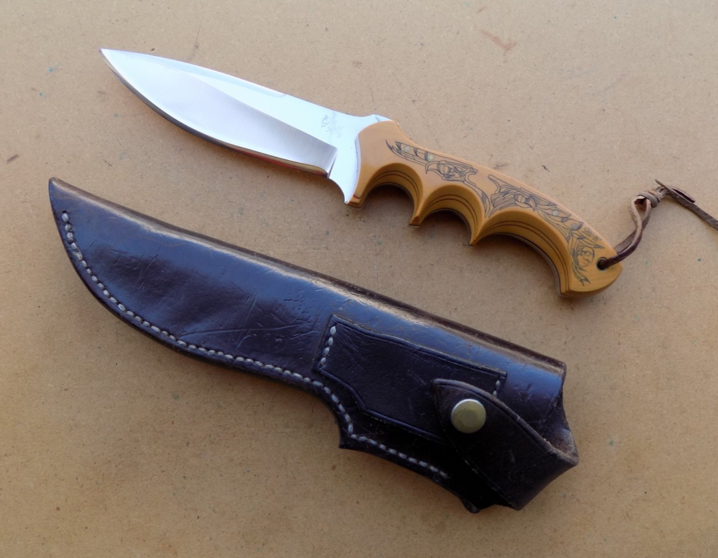 Vintage John Schulp's Custom Fixed Blade Knife