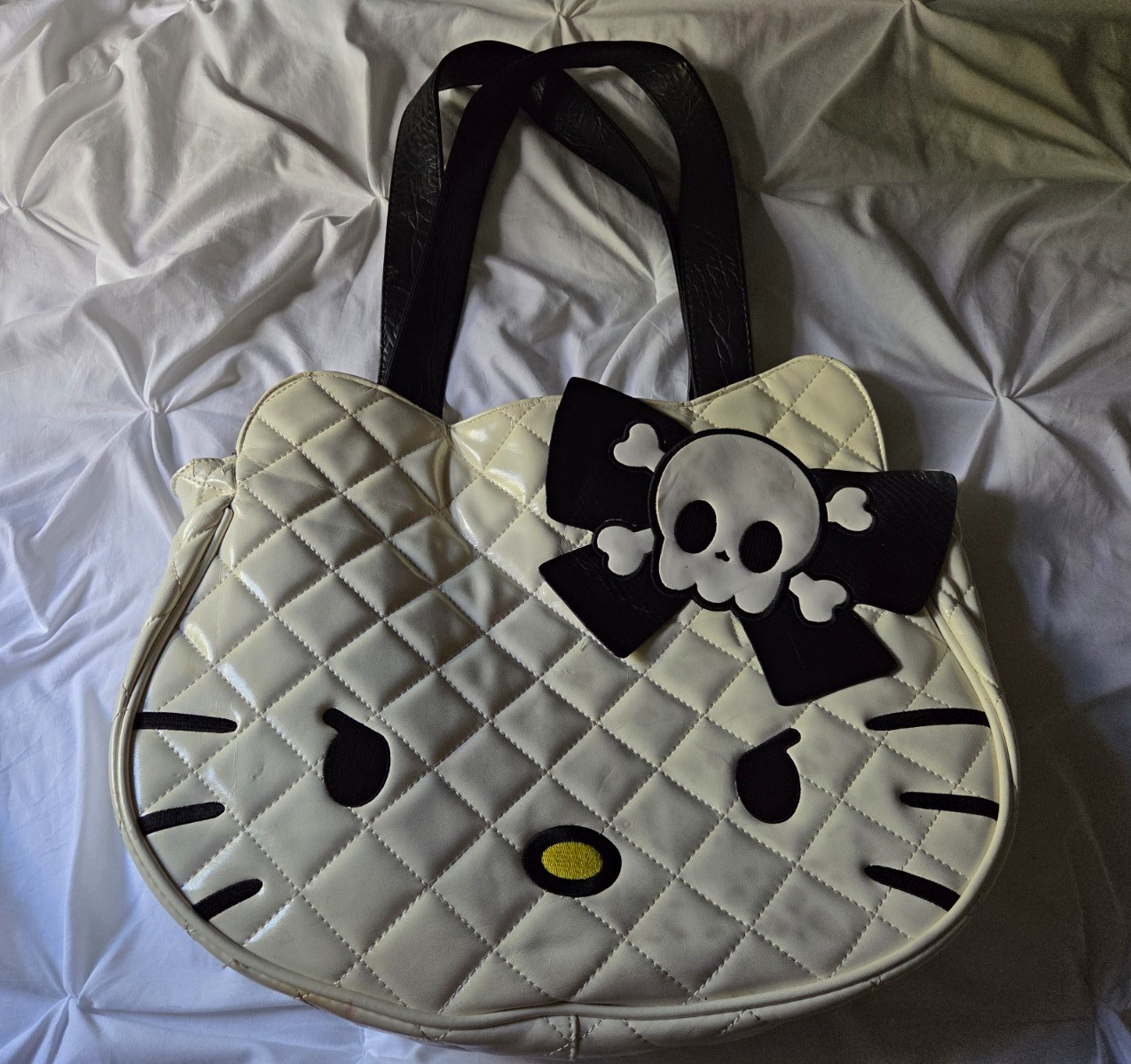 Rare Vintage Loungefly Hello Kitty Sanrio Quilted Angry Punk 2011/2012 Rare Vintage Loungefly Hello Kitty Sanrio Quilted Angry Punk 2011/2012