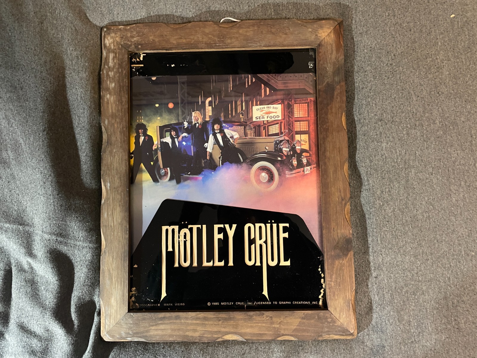 Motley Crue Carnival Prize Glass Mirror 14.5\ Motley Crue Carnival Prize Glass Mirror 14.5\