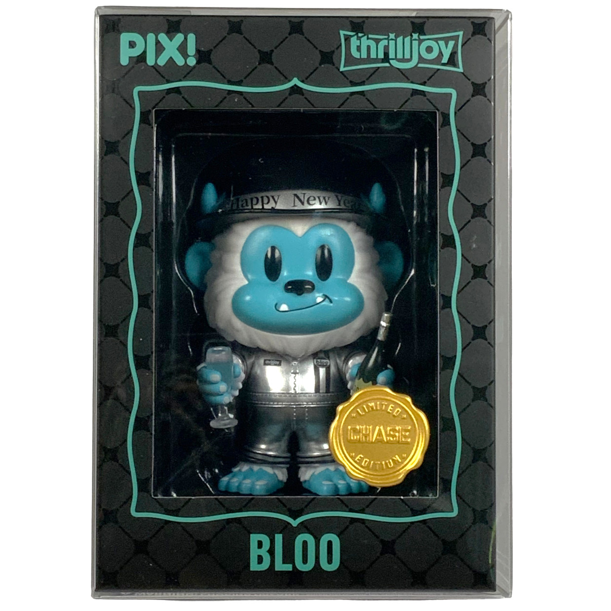 Thrilljoy Pop Cave BLOO SILVER METALLIC LE CHASE Holiday New Year's Eve CHEERS Thrilljoy Pop Cave BLOO SILVER METALLIC LE CHASE Holiday New Year's Eve CHEERS
