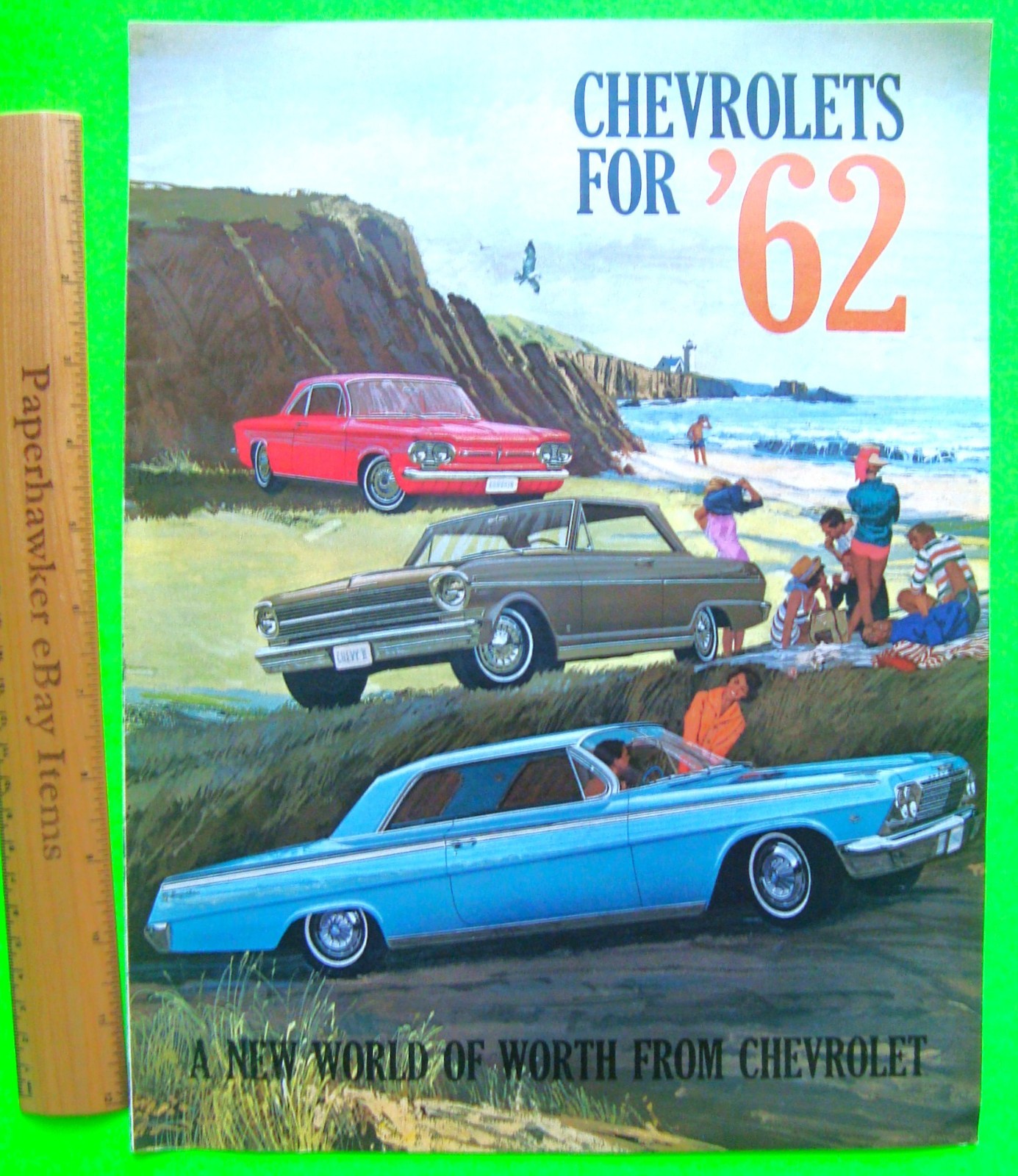 1962 CHEVROLET FULL LINE HUGE DLX 16-pg CATALOG Brochure CORVETTE Corvair IMPALA 1962 CHEVROLET FULL LINE HUGE DLX 16-pg CATALOG Brochure CORVETTE Corvair IMPALA