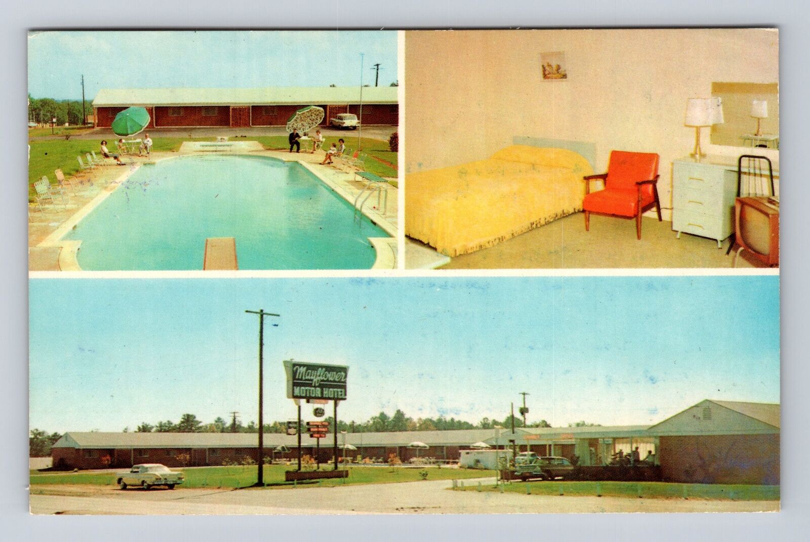 Marietta GA-Georgia, Mayflower Motel, Advertisement, Vintage c1966 Postcard
