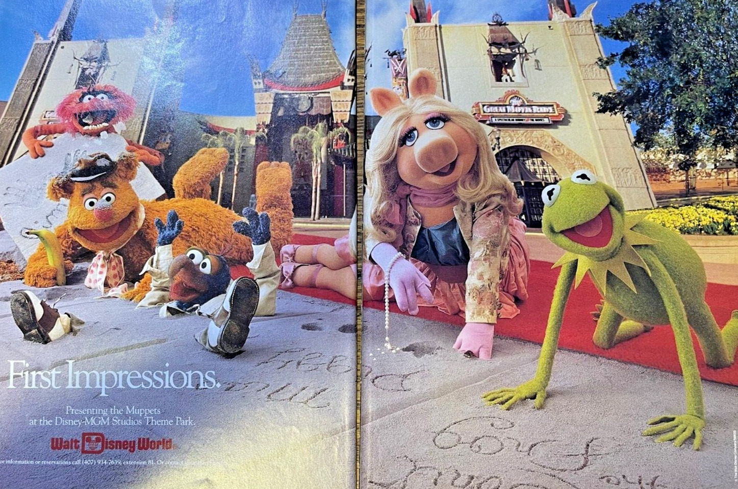 1990 Vintage Magazine Advertisement Walt Disney World Muppets