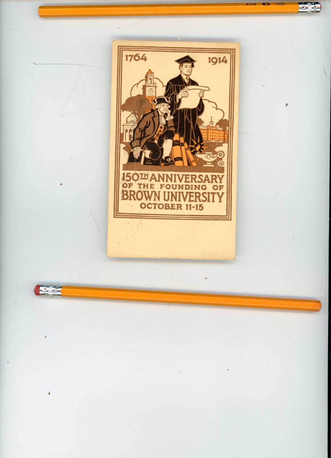 1914 Brown University 150th Anniversary of founding poster-art postcard 1914 Brown University 150th Anniversary of founding poster-art postcard