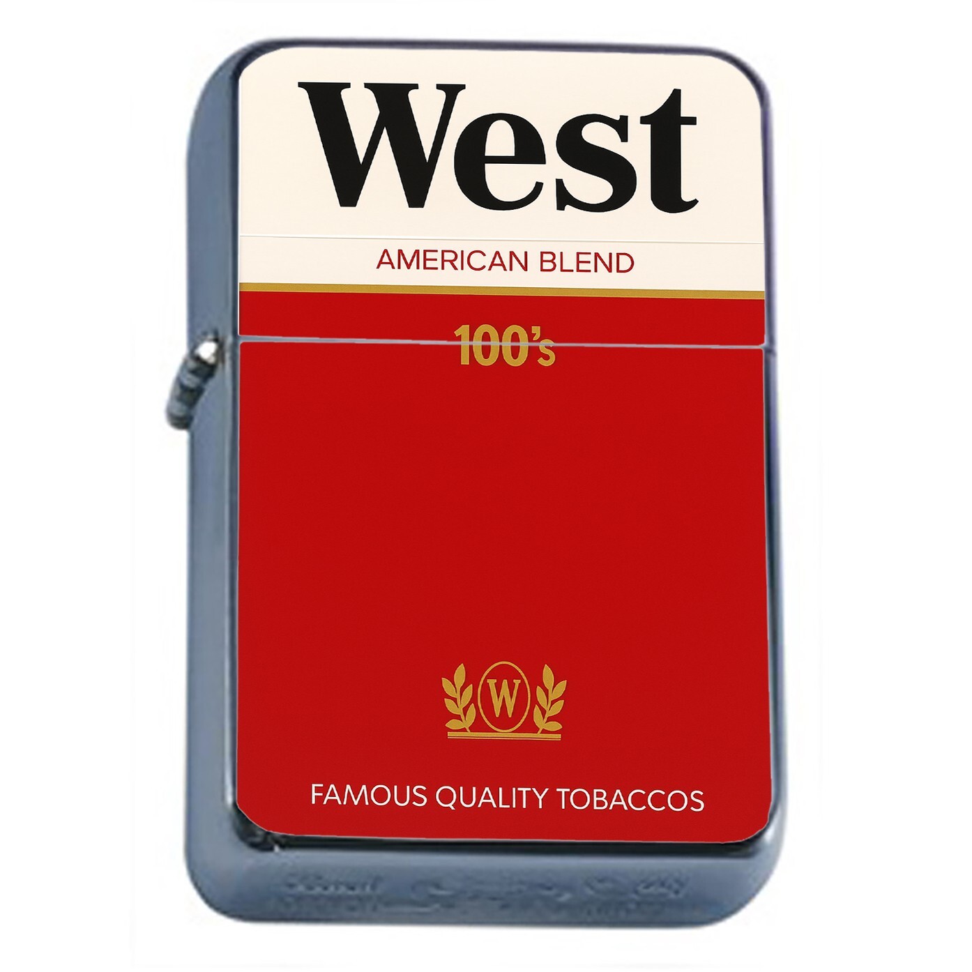 Vintage West American Brand Cigarette Ad Oil Lighter