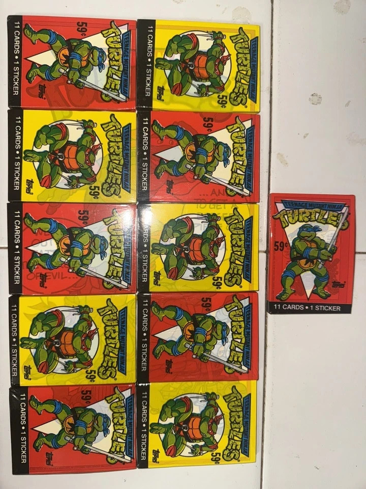 1989 Topps Teenage Mutant Ninja Turtles 11 Cello Pack Lot (Complete Sticker Set) 1989 Topps Teenage Mutant Ninja Turtles 11 Cello Pack Lot (Complete Sticker Set)