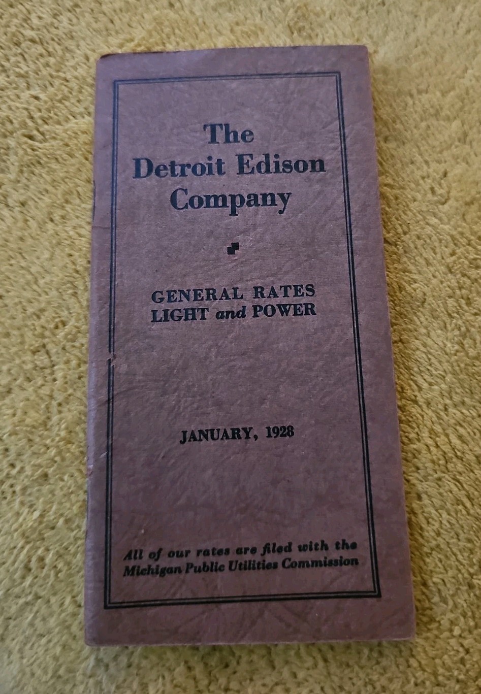 Detroit Edison Co. January 1928 General Rates Light And Power Booklet 6 Detroit Edison Co. January 1928 General Rates Light And Power Booklet 6