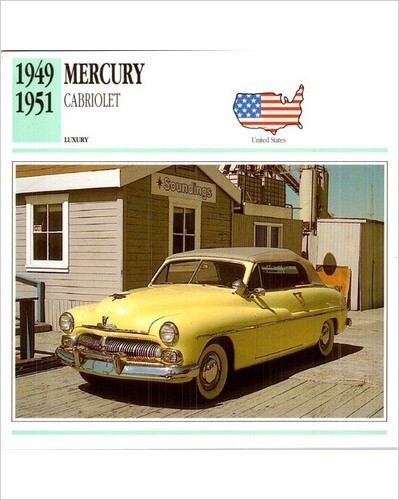 1950 Mercury Cabriolet Luxury Series Trading Card Lead Sled Custom Suicide Doors 1950 Mercury Cabriolet Luxury Series Trading Card Lead Sled Custom Suicide Doors