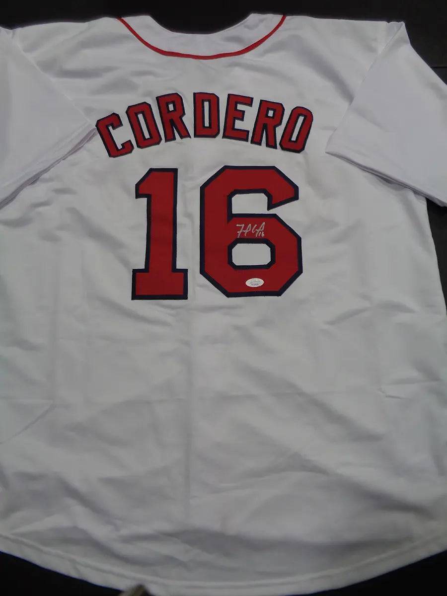 Franchy Cordero Boston Red Sox Autographed Custom Baseball Style Jersey JSA w co
