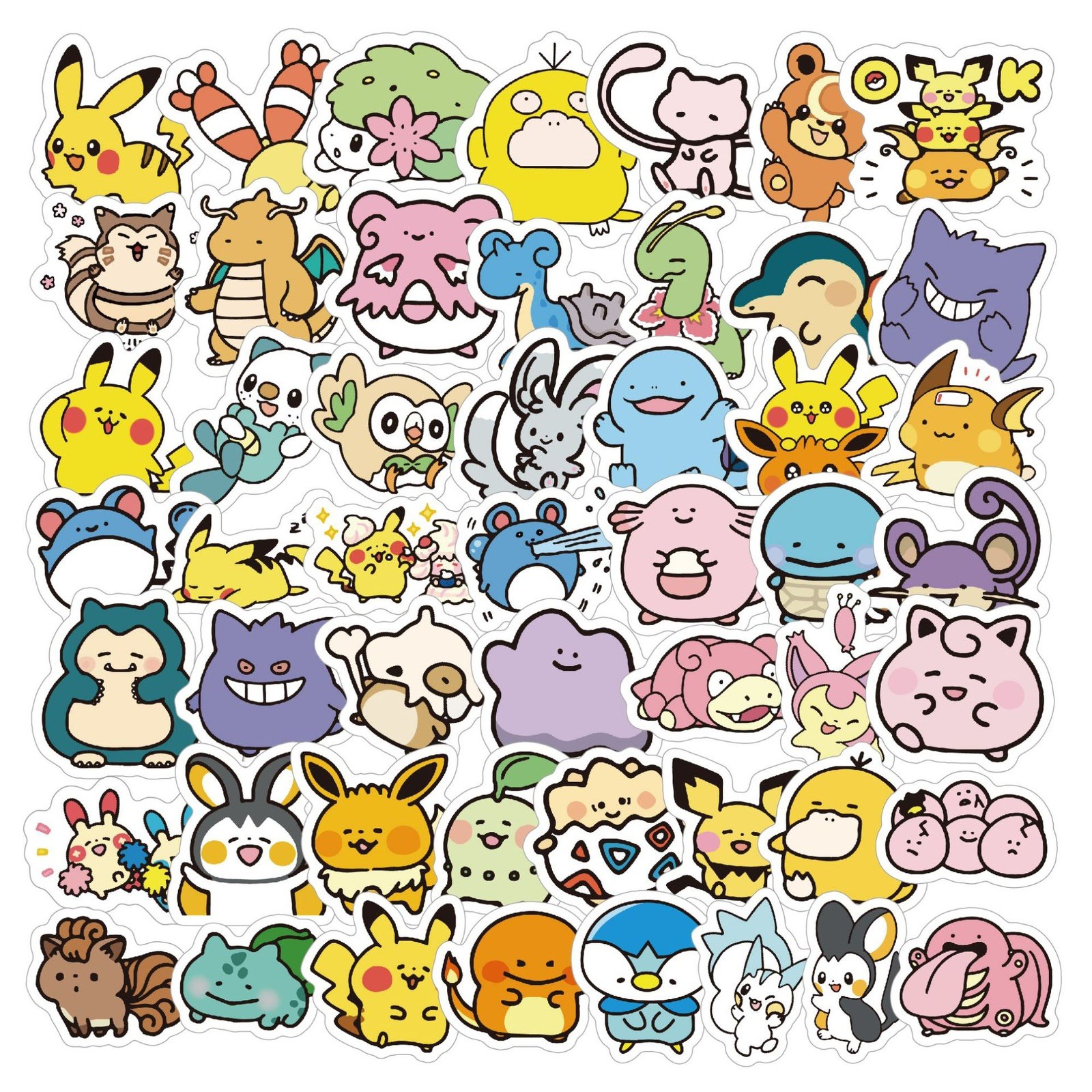 50 Anime Pokémon Pocket Monster Chibi Cartoon Cute Stickers Decal Decorations 50 Anime Pokémon Pocket Monster Chibi Cartoon Cute Stickers Decal Decorations
