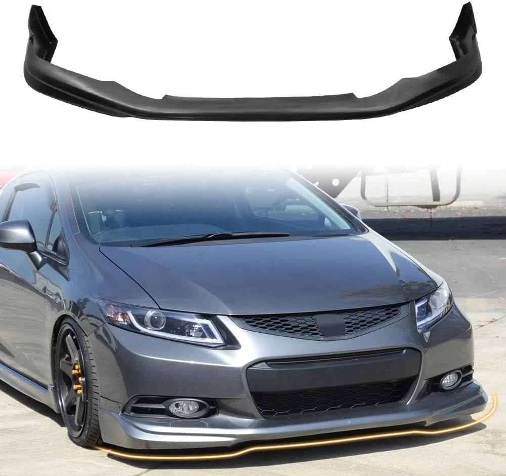 Front Bumper Lip Spoiler, Compatible with 2012-2013 Honda Civic Coupe Usdm Bumpe Front Bumper Lip Spoiler, Compatible with 2012-2013 Honda Civic Coupe Usdm Bumpe