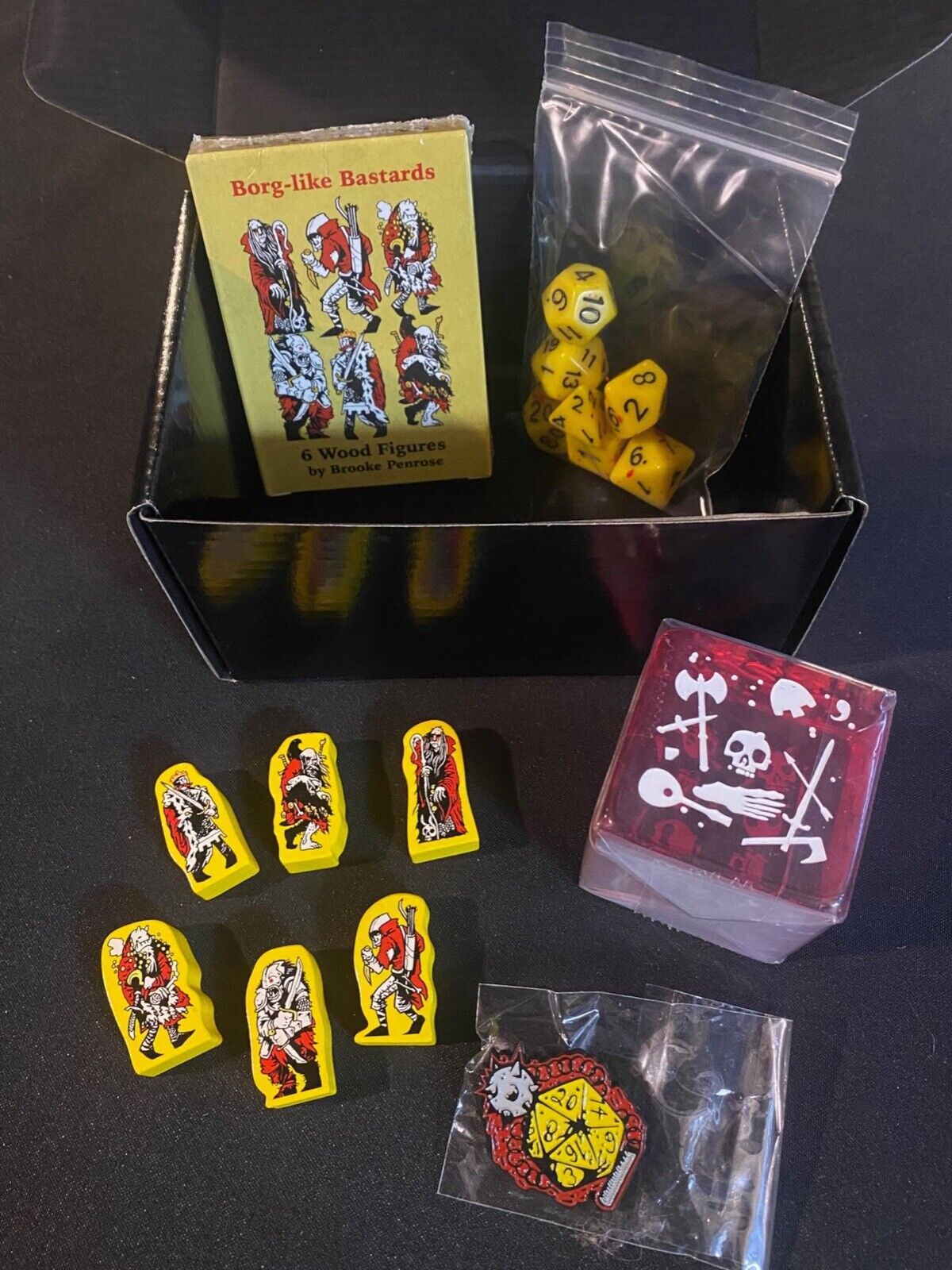 Mork Borg Misery Box with minis, dice set, and more OSR Tabletop RPG