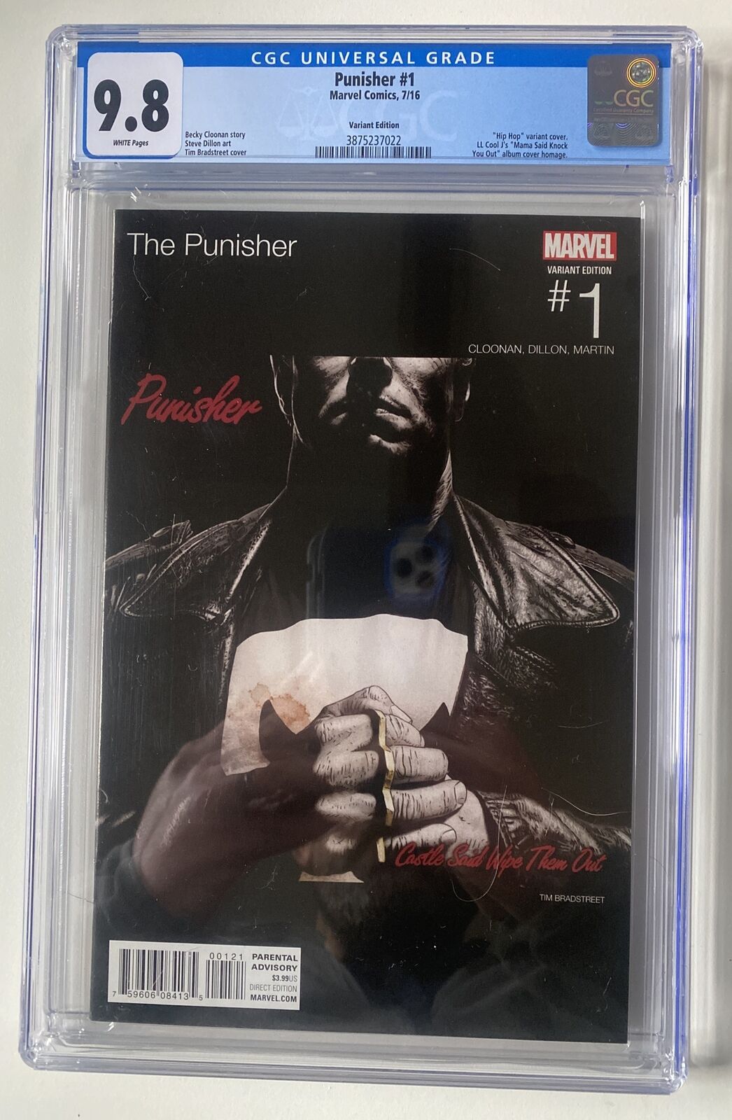 Punisher #1 CGC 9.8 Hip Hop Variant LL Cool J Homage Cover By Bradstreet *RARE*