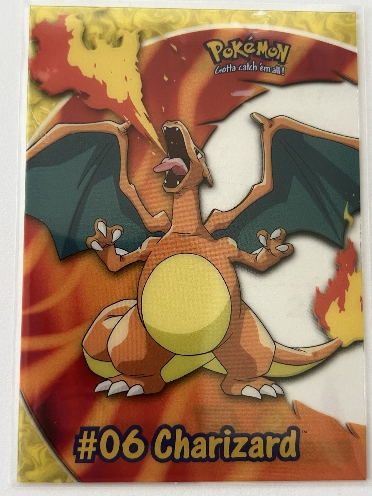 2000 Topps Pokemon Charizard PC3 #06 TV Animation Series 2 Clear Blue Label HP 2000 Topps Pokemon Charizard PC3 #06 TV Animation Series 2 Clear Blue Label HP