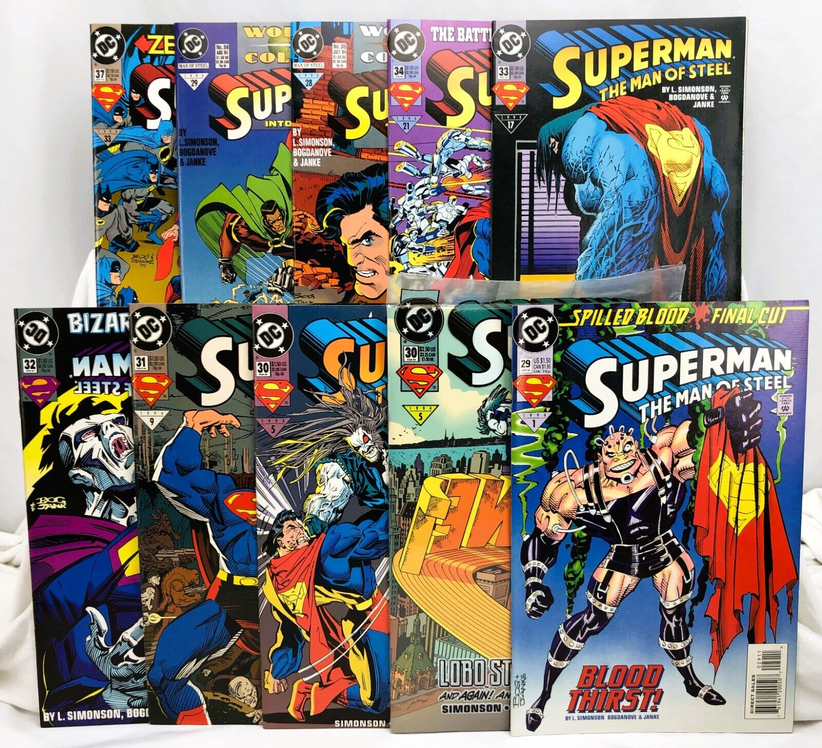 Superman: The Man of Steel #29-37 (1994, DC) 10 Issue Lot