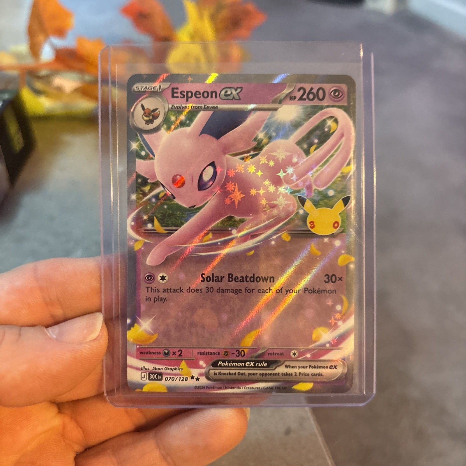 Pokémon - Espeon Ex - 70/128 - 30th Anniversary - Double Rare - NM