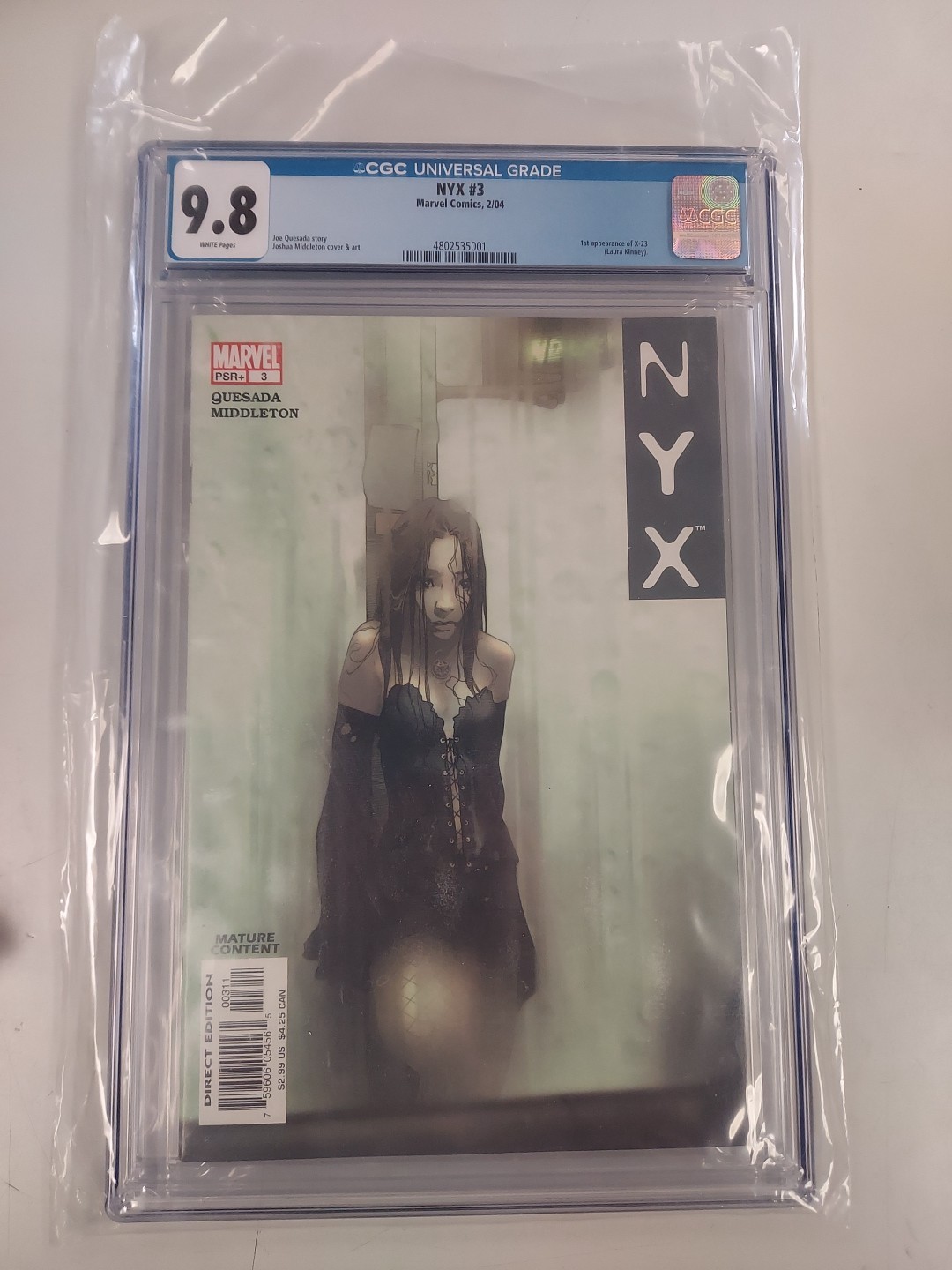 Marvel NYX #3 - CGC 9.8 - NM/MT - 1st X-23 Laura Kinney Marvel NYX #3 - CGC 9.8 - NM/MT - 1st X-23 Laura Kinney