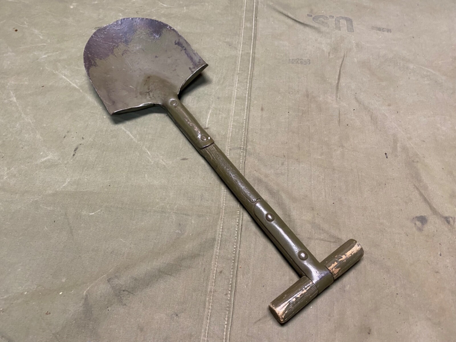 ORIGINAL WWI WWII US ARMY M1910 T-HANDLE FIELD E-TOOL ENTRENCHING SHOVEL ORIGINAL WWI WWII US ARMY M1910 T-HANDLE FIELD E-TOOL ENTRENCHING SHOVEL