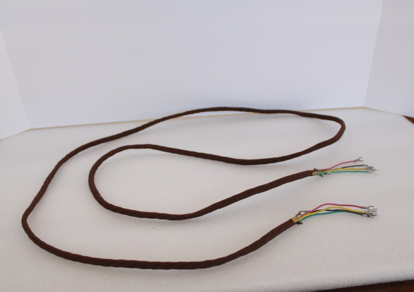ANTIQUE TELEPHONE 4CONDUCTOR ORIGINAL CLOTH CORDAGE COVERED SUBSET RING BOX CORD ANTIQUE TELEPHONE 4CONDUCTOR ORIGINAL CLOTH CORDAGE COVERED SUBSET RING BOX CORD