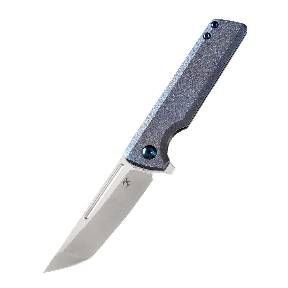 Straightback Folding Knife Pocket Hunting Survival Camp CPM-S35VN Steel Titanium