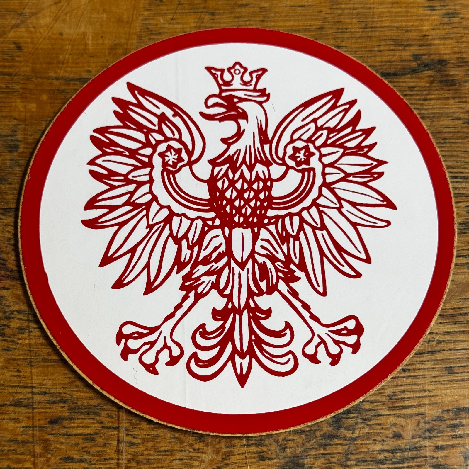 Vintage Polish Eagle Crest Vinyl Decal Sticker NOS Vintage Polish Eagle Crest Vinyl Decal Sticker NOS