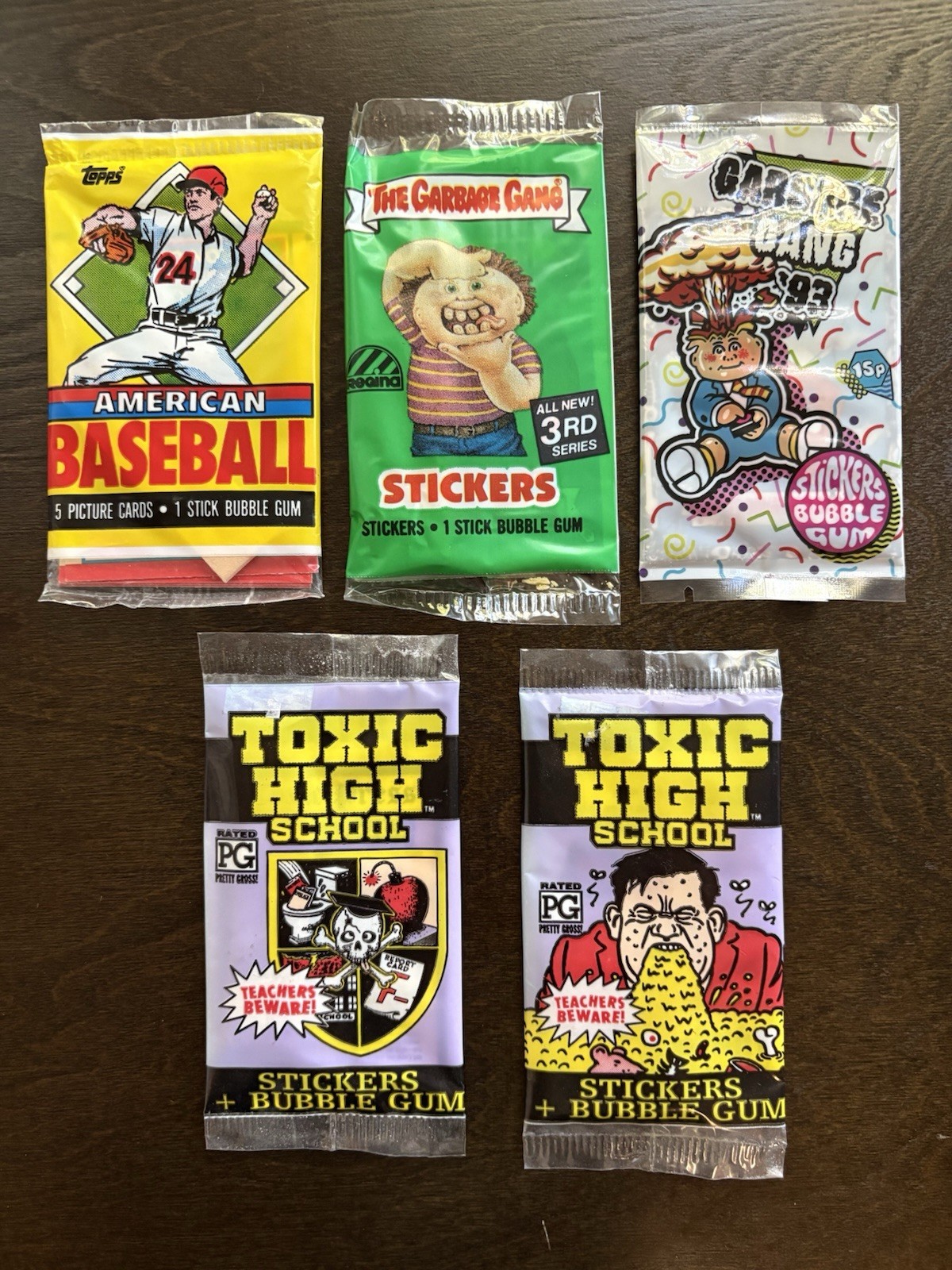 5x Sealed Packs Various Releases UK Baseball GG93 Toxic High Aussie Garbage Gang 5x Sealed Packs Various Releases UK Baseball GG93 Toxic High Aussie Garbage Gang