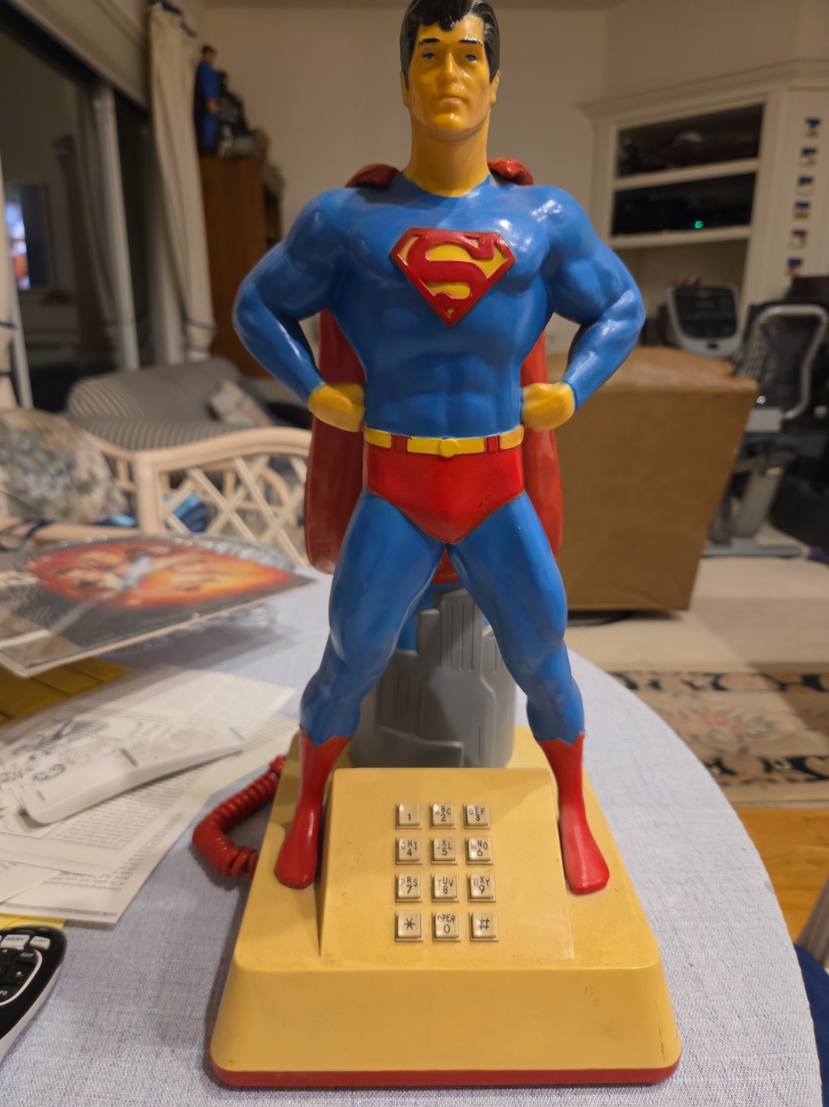 RARE WORKING VINTAGE 1979 DC COMICS INC. SUMPERMAN TELEPHONE 18 INCHES TALL RARE RARE WORKING VINTAGE 1979 DC COMICS INC. SUMPERMAN TELEPHONE 18 INCHES TALL RARE