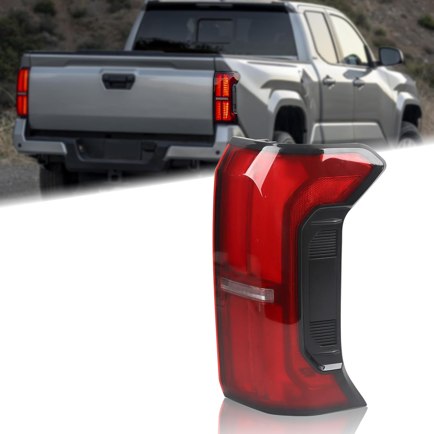 RH Gray Bezel Tail Light Fits 2024-2026 Toyota Tacoma SR/SR5