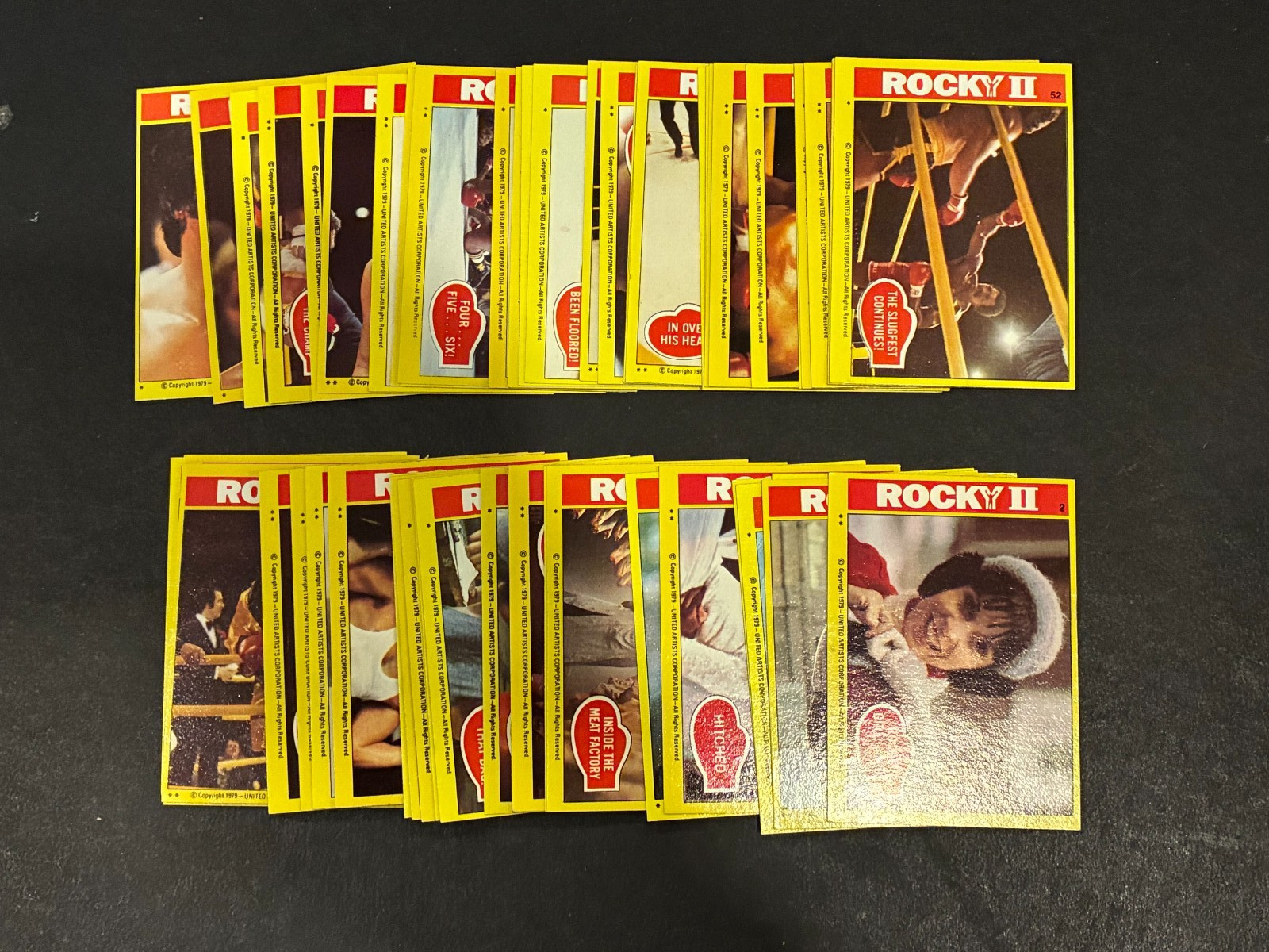 1979 Topps Rocky II Sylvester Stallone Movie Trading Card Partial Set Lot 56/99 1979 Topps Rocky II Sylvester Stallone Movie Trading Card Partial Set Lot 56/99