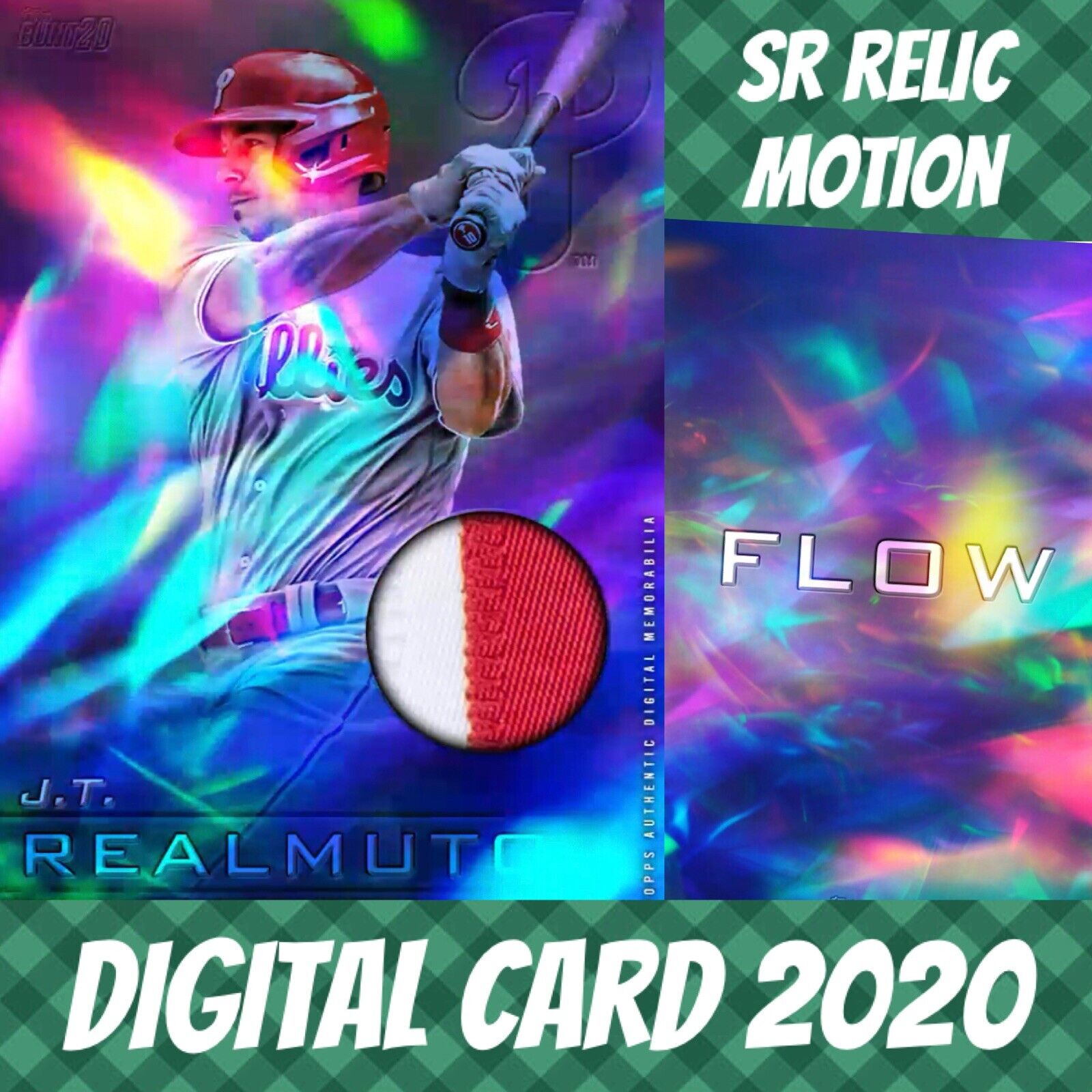 Topps Colorful sr j.t. 2020 Realmuto Flow Motion Rainbow Relic Digital Card