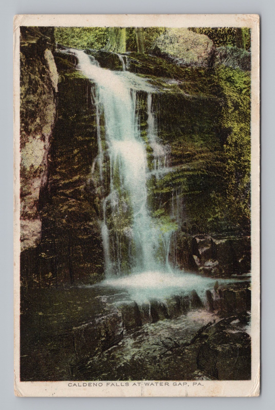 Postcard Caldeno Falls at Water Gap Pennsylvania c1912 Postcard Caldeno Falls at Water Gap Pennsylvania c1912