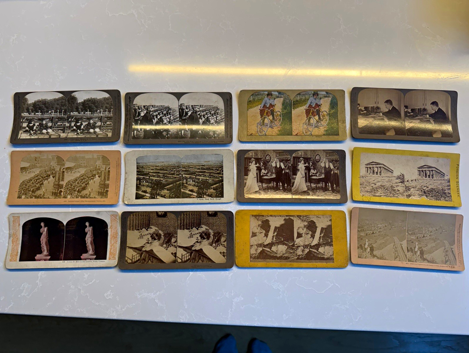 12 Antique Stereoviews Aspen Colorado GAR Boston Russo-Japan Underwood Kilburn