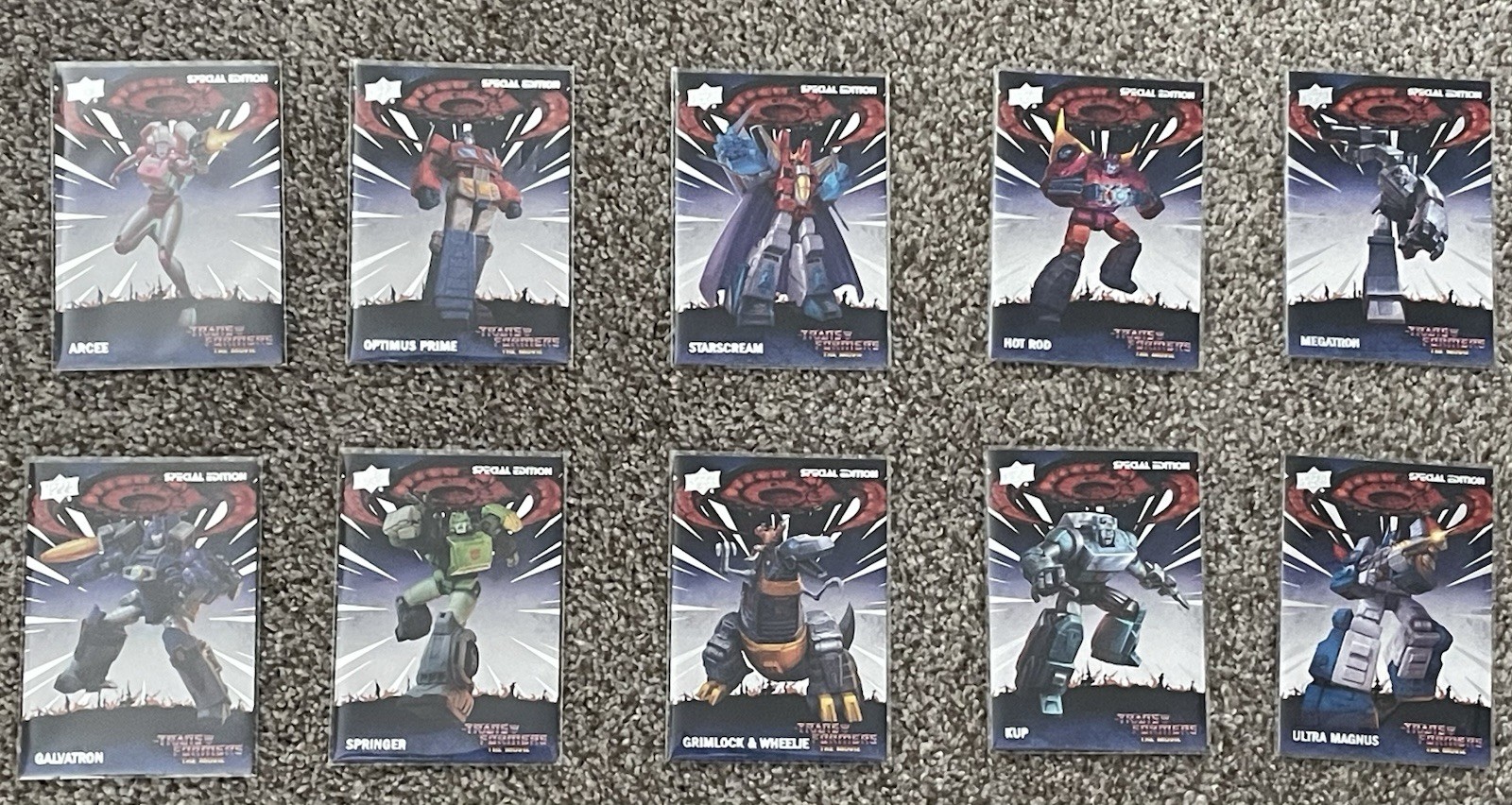 2026 Upper Deck Transformers The Movie 40th Special Edition 10 CARD SET 2026 Upper Deck Transformers The Movie 40th Special Edition 10 CARD SET