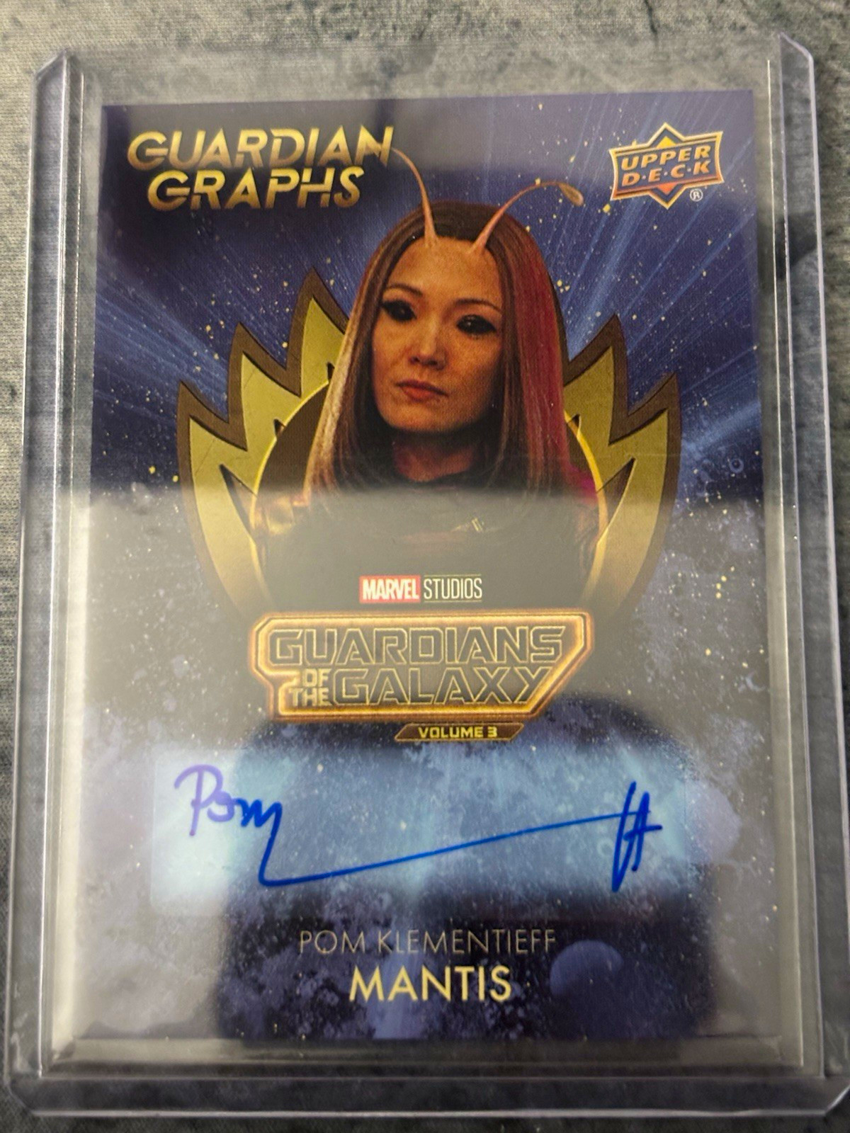 2024 UD Guardians Of The Galaxy Vol 3 Guardian Graphs Auto #GG-PK Mantis 2024 UD Guardians Of The Galaxy Vol 3 Guardian Graphs Auto #GG-PK Mantis