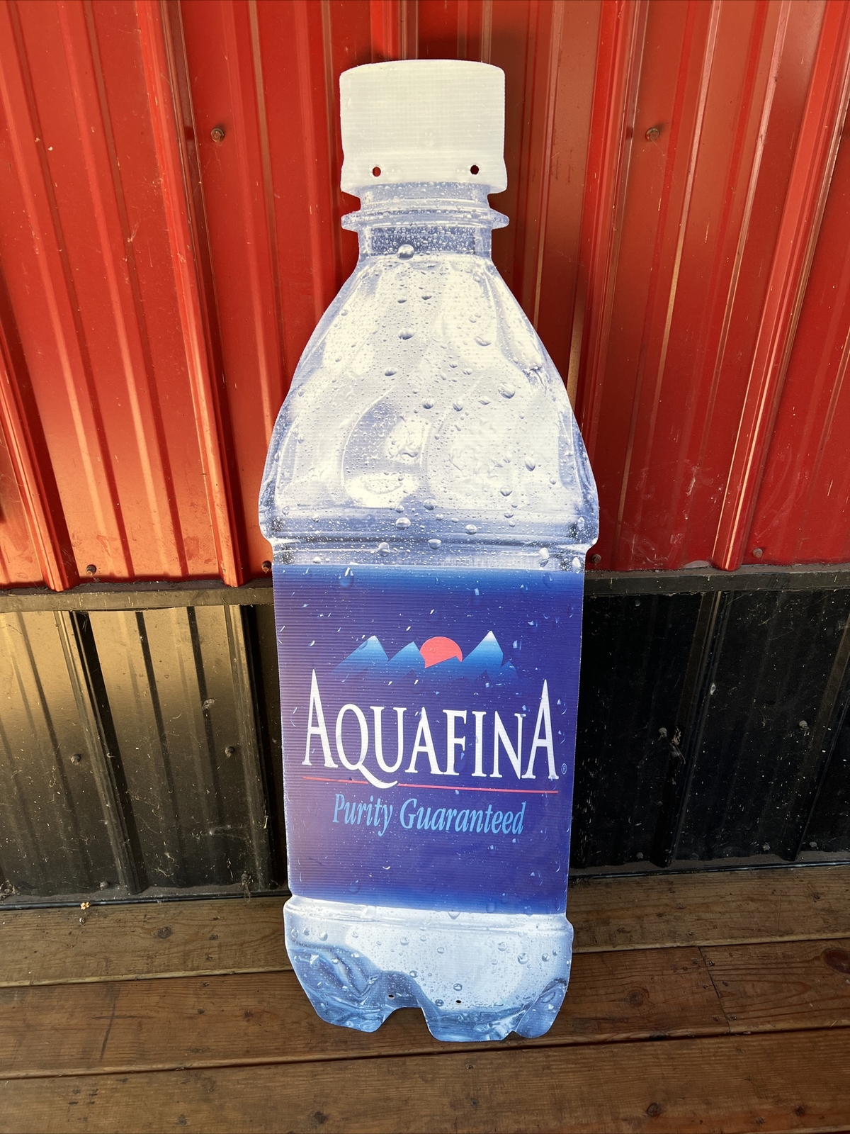 Vintage Rare Aquafina Water Cardboard Cutout Advertisement Display 50.5” Huge Vintage Rare Aquafina Water Cardboard Cutout Advertisement Display 50.5” Huge