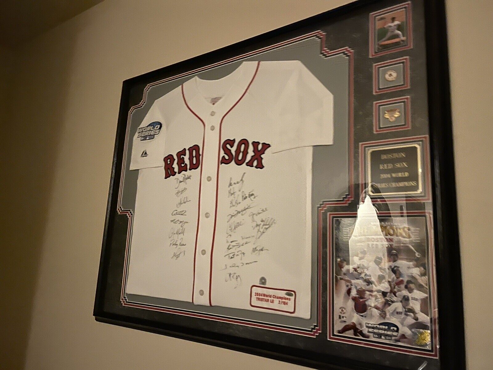 2004 Red Sox World Series Team Signed Jersey - Tristar