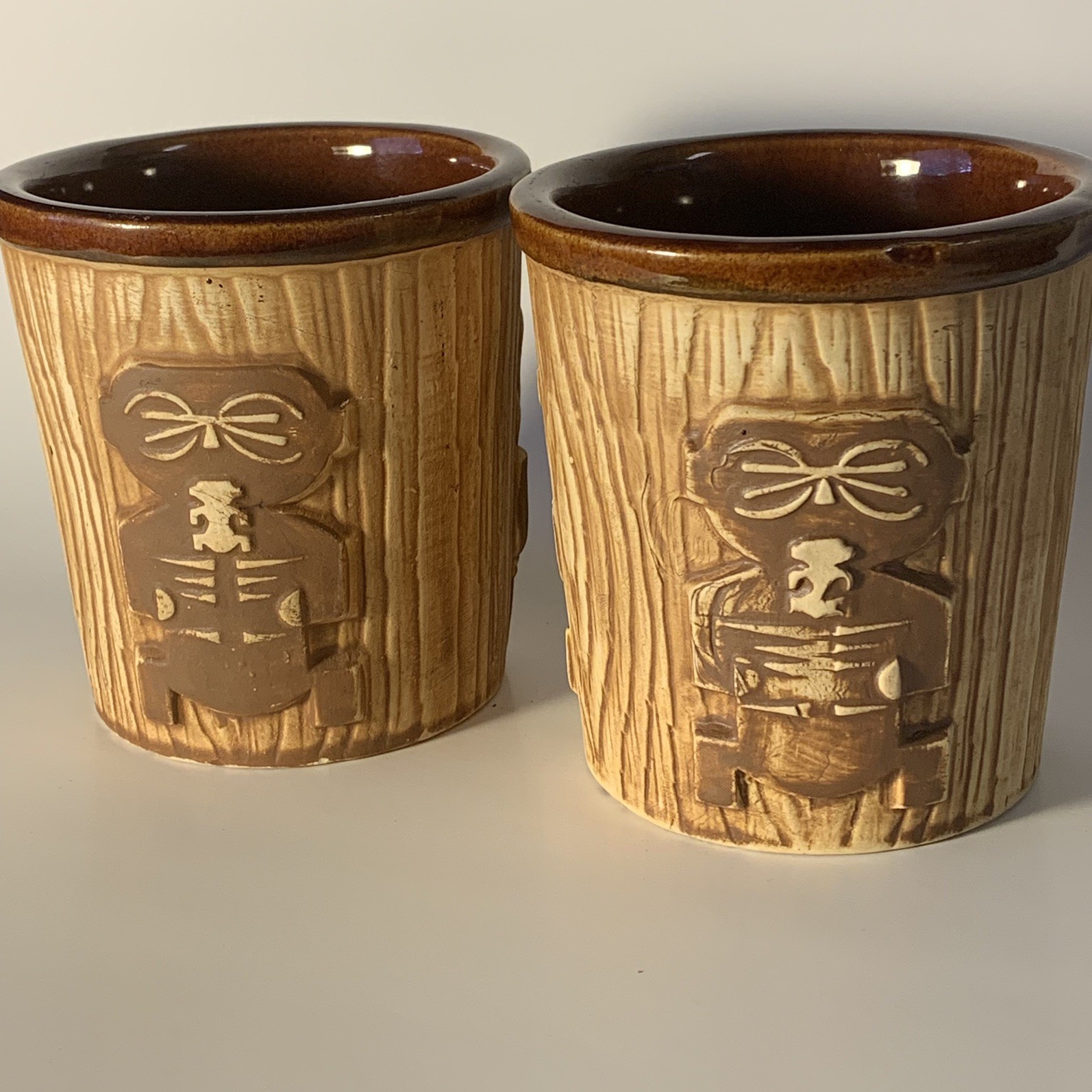 Vintage Harvey’s Lake Tahoe Otagiri Tiki Bucket Mugs, 17.5 Oz, Set Of 2